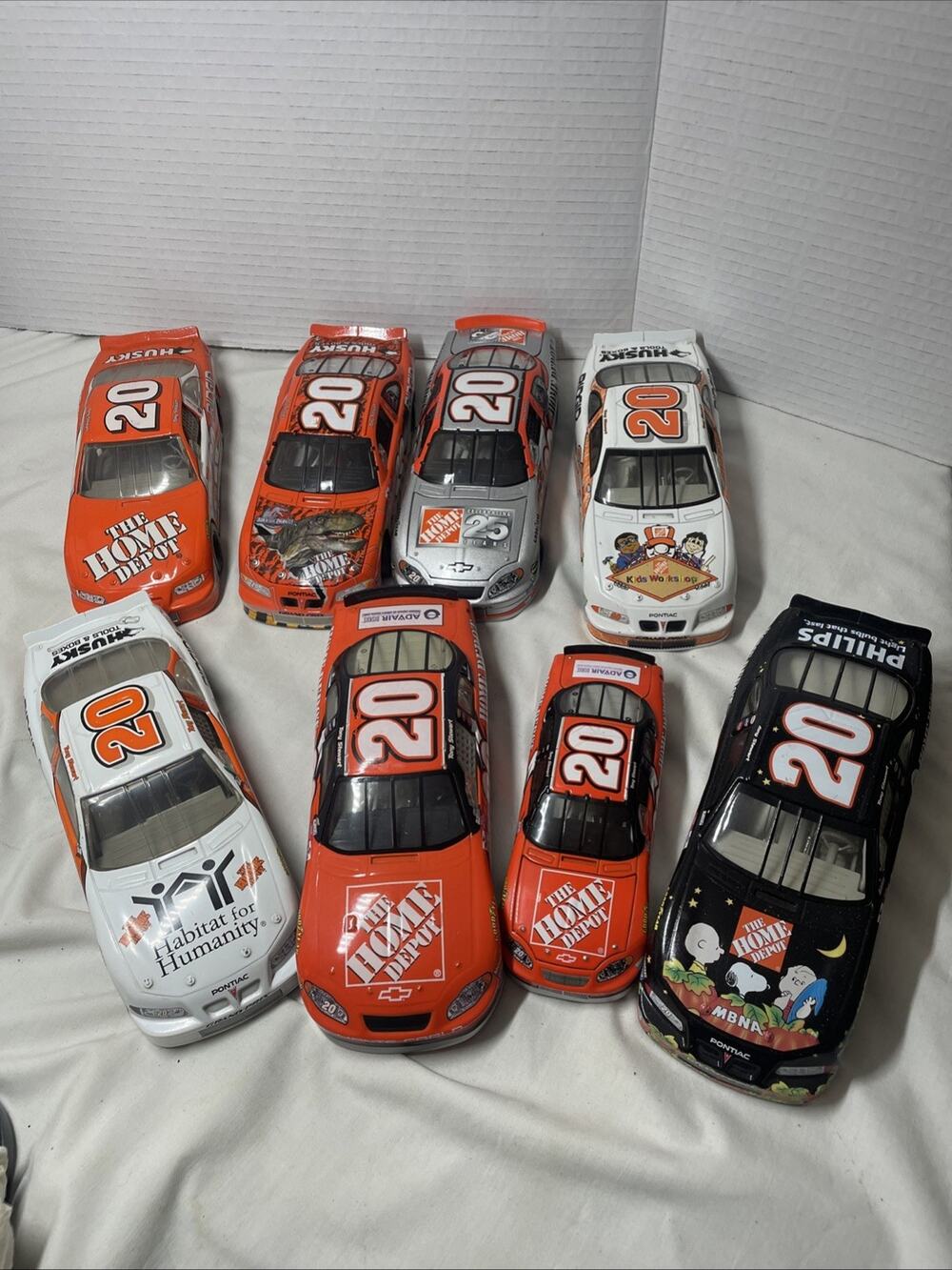 Lot Of 8: Tony Stewart #20 Home Depot Habitat Humanity, Kids Workshop Diecast +